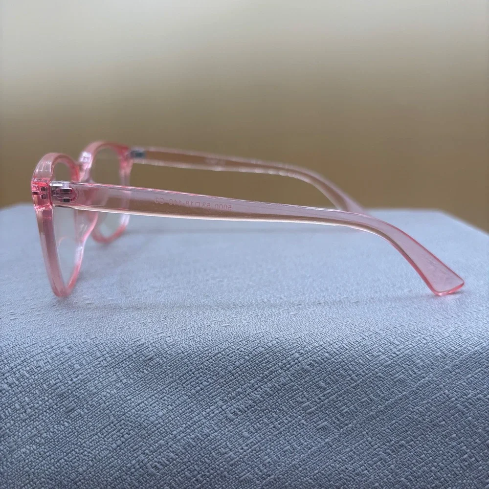 TIJN Blue Light Blocking Glasses Women 53mm Pink Excellent Geek Chic